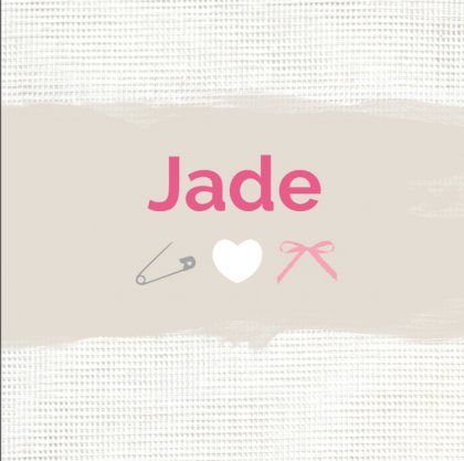 Gevouwen kaart "Speldje, Hartje & Strikje"