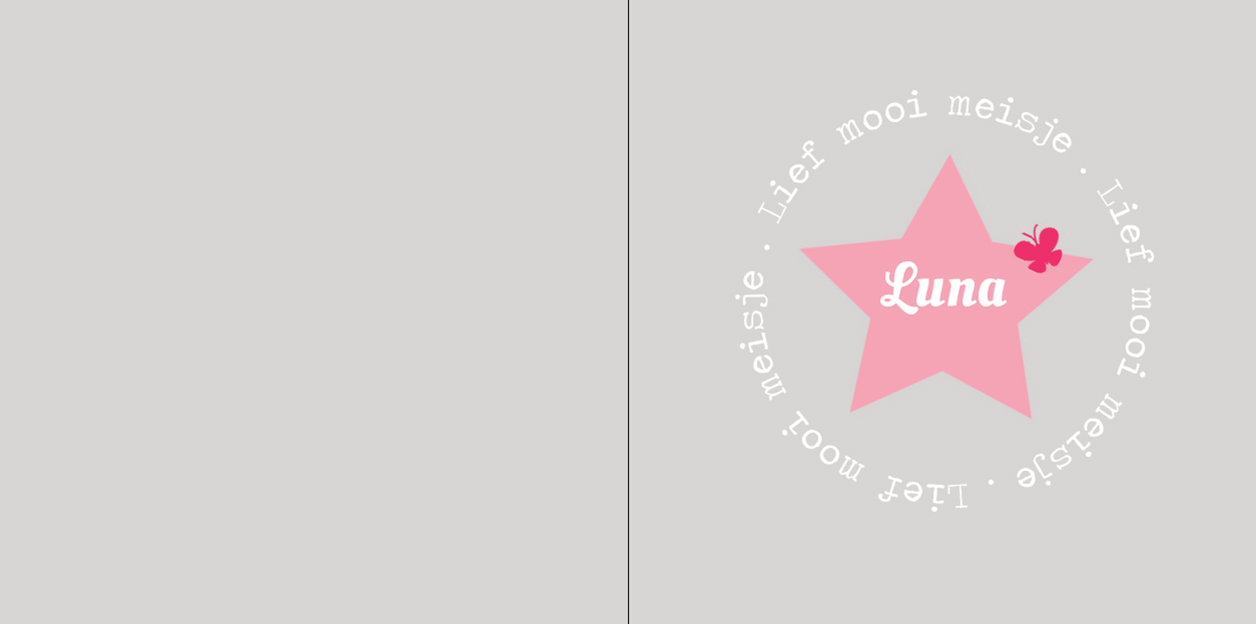 Gevouwen kaart "Roze ster" Gevouwen kaart "Roze ster"