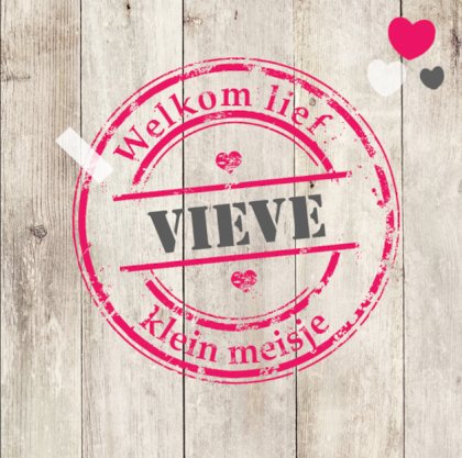 Gevouwen kaart "Roze stempel & hout"