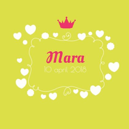 Gevouwen kaart "Hartjes kader"