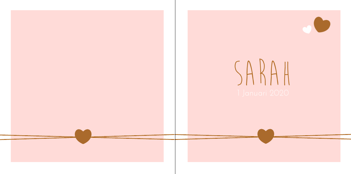 Gevouwen kaart "Hartjes lint" Gevouwen kaart "Hartjes lint"