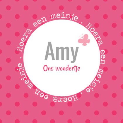 Kaartje "Roze stipje"