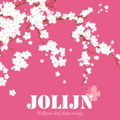 Kaartje "Witte bloesem"