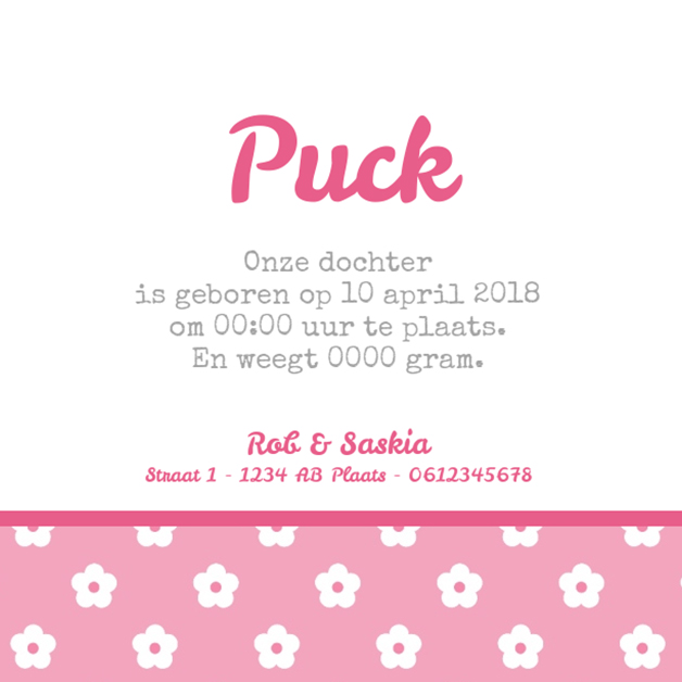 Kaartje "Stempel & Bloemetjes" Kaartje "Stempel & Bloemetjes"