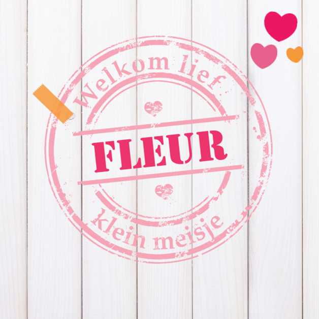 Kaartje "Roze stempel & Hout" Kaartje "Roze stempel & Hout"