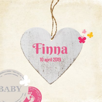 Kaartje "Hartjes hanger"