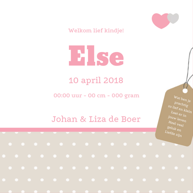 Kaartje "Labeltje & Hout" Kaartje "Labeltje & Hout"