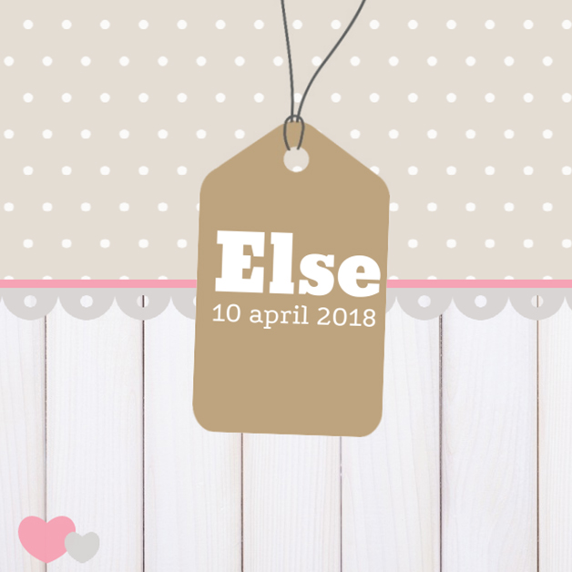 Kaartje "Labeltje & Hout" Kaartje "Labeltje & Hout"