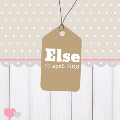 Kaartje "Labeltje & Hout"