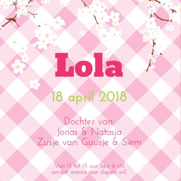 Kaartje "Bloesem & Groen" Kaartje "Bloesem & Groen"