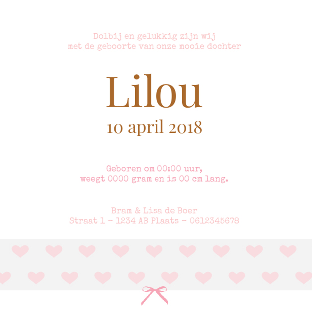 Kaartje "Labeltje & Hartje" Kaartje "Labeltje & Hartje"