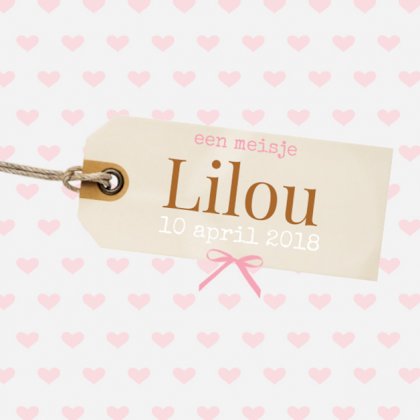 Kaartje "Labeltje & Hartje" Kaartje "Labeltje & Hartje"