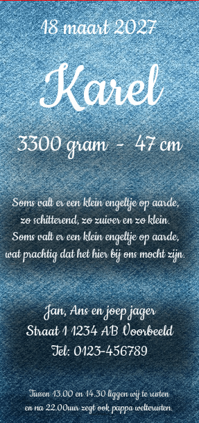 Kaartje "Prinsenkind & Jongen" Kaartje "Prinsenkind & Jongen"