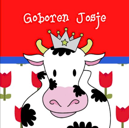 Gevouwen kaart "Prinsenkind & Koe met tulpen" Gevouwen kaart "Prinsenkind & Koe met tulpen"
