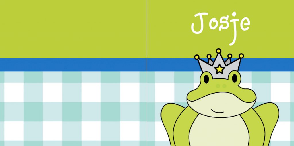 Gevouwen kaart "Prinsenkind & Kikker groen" Gevouwen kaart "Prinsenkind & Kikker groen"