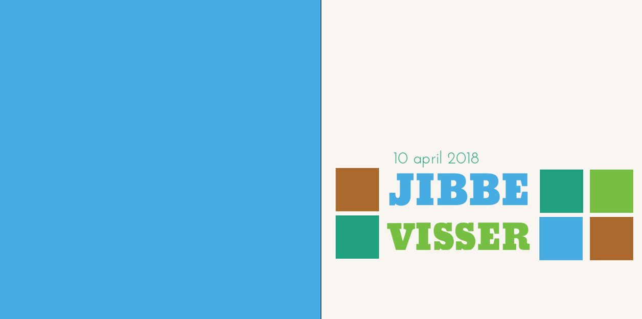 Gevouwen kaart "Vierkantjes" Gevouwen kaart "Vierkantjes"