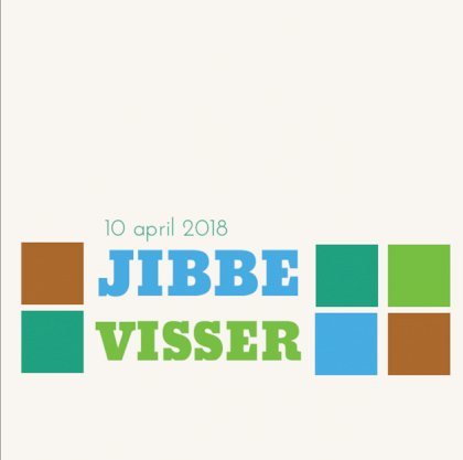 Gevouwen kaart "Vierkantjes" Gevouwen kaart "Vierkantjes"