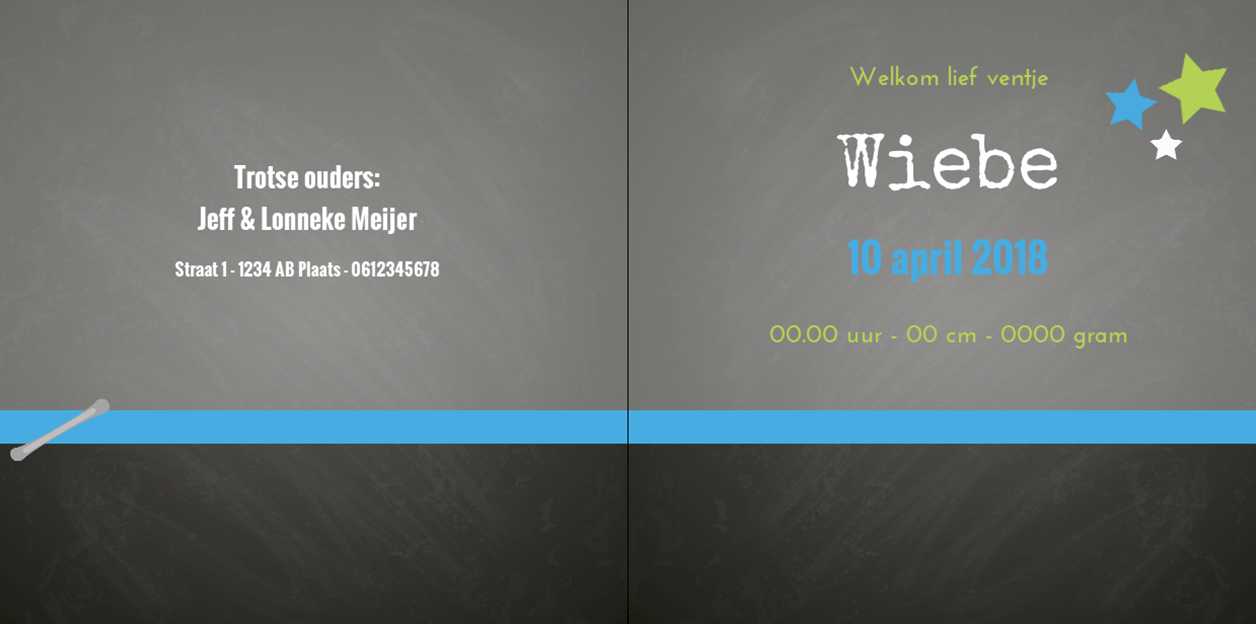 Gevouwen kaart "Krijtbord ster" Gevouwen kaart "Krijtbord ster"