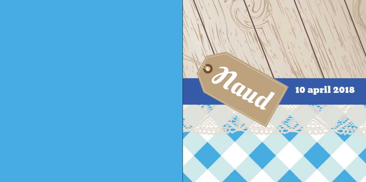 Gevouwen kaart "label blauw" Gevouwen kaart "label blauw"