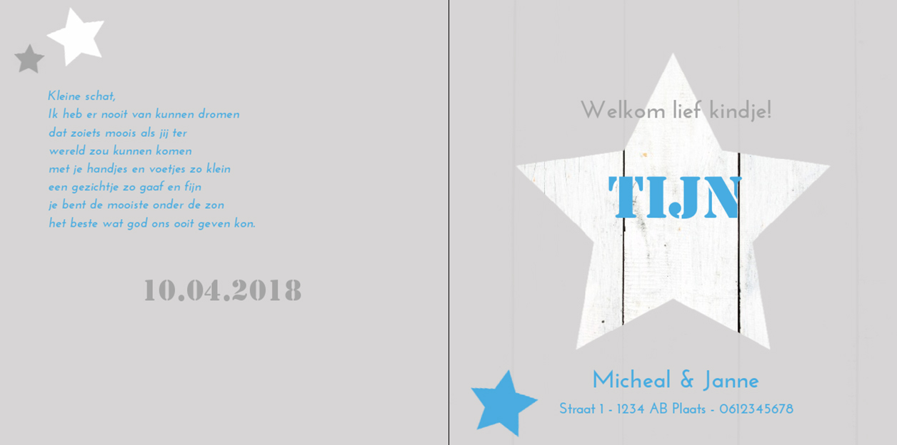 Gevouwen kaart "Ster stempel op hout" Gevouwen kaart "Ster stempel op hout"