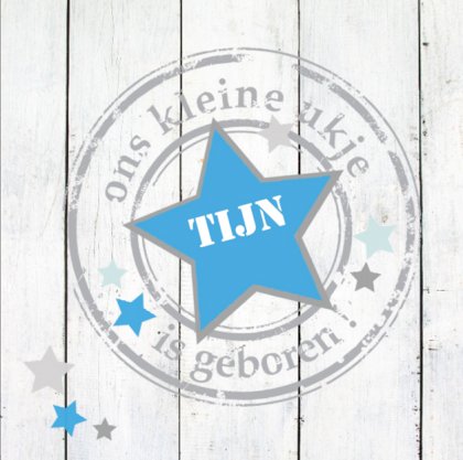 Gevouwen kaart "Ster stempel op hout" Gevouwen kaart "Ster stempel op hout"