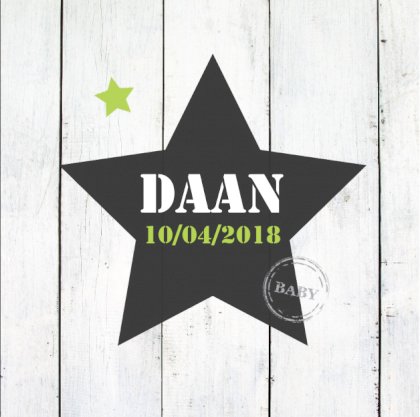 Gevouwen kaart "Grijze ster"