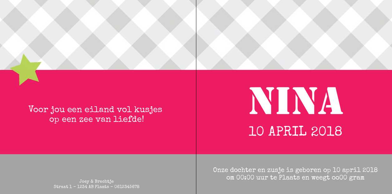 Gevouwen kaart "Roze ster" Gevouwen kaart "Roze ster"