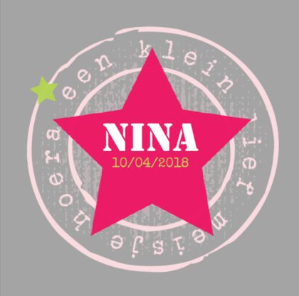 Gevouwen kaart "Roze ster"