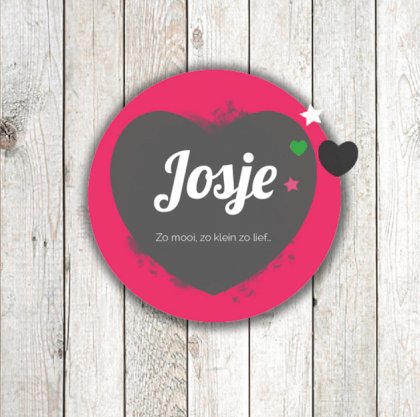 Gevouwen kaart "Hartjes & Steigerhout"