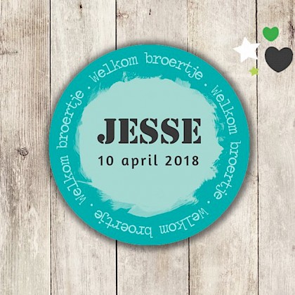 Gevouwen kaart "Hout & Blauw"