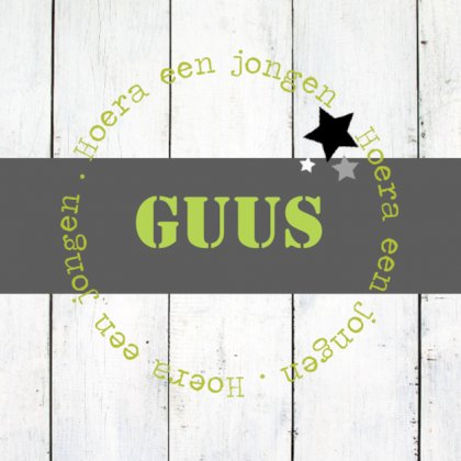 Kaartje "Steigerhout grijs"