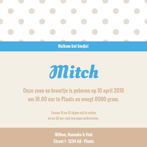 Kaartjes "Stipjes" Kaartjes "Stipjes"