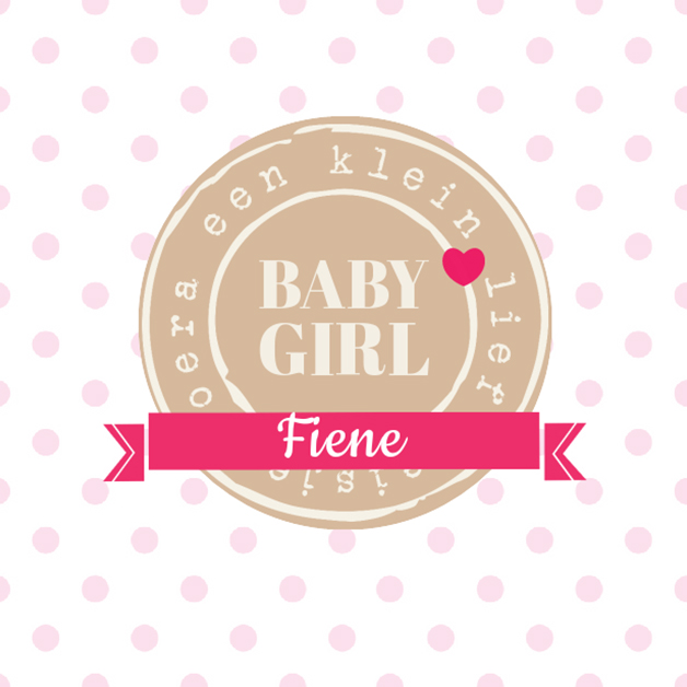 Kaartje "Roze stipjes" Kaartje "Roze stipjes"