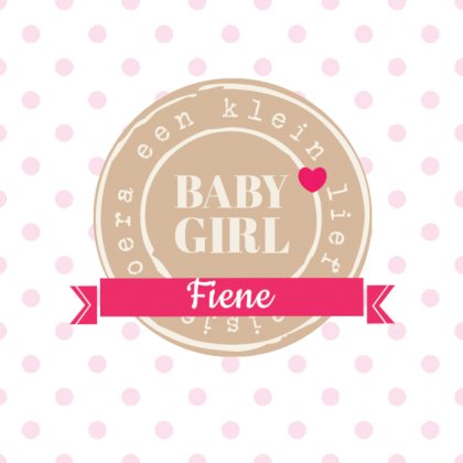 Kaartje "Roze stipjes" Kaartje "Roze stipjes"