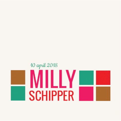 Kaartje "Gekleurde vlakjes" Kaartje "Gekleurde vlakjes"