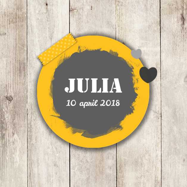 Kaartje "Hout geel" Kaartje "Hout geel"