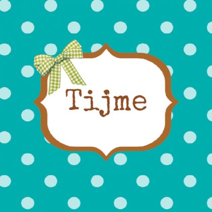 Kaartje "Blauw met stipjes"