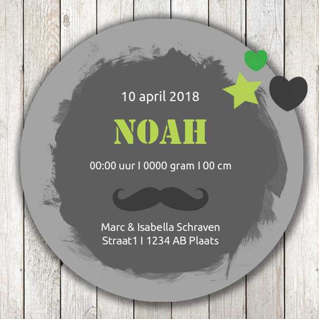 Kaartje "Hout & snorretje" Kaartje "Hout & snorretje"