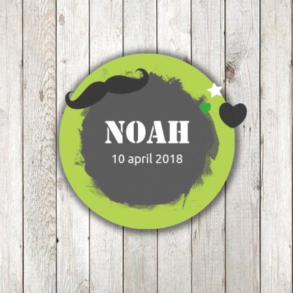 Kaartje "Hout & snorretje"