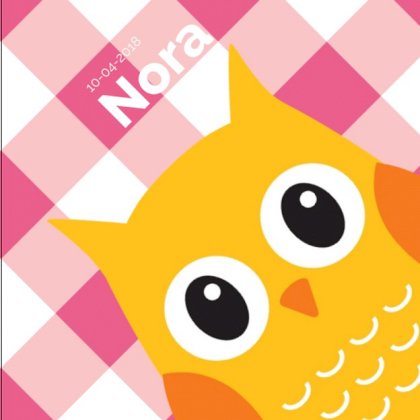 Gevouwen kaart "Grote gele uil" Gevouwen kaart "Grote gele uil"