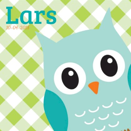 Kaartje "Grote blauwe uil"