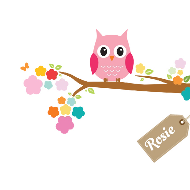 Kaartje "Uiltje in bloementak" Kaartje "Uiltje in bloementak"