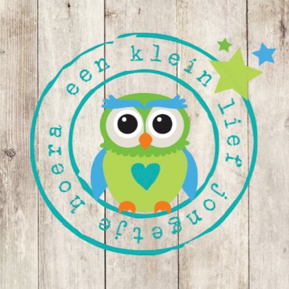 Kaartje "Roze uiltje met poststempel" Kaartje "Roze uiltje met poststempel"