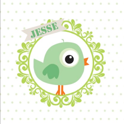 Gevouwen kaart "Groen vogeltje & Stipjes" Gevouwen kaart "Groen vogeltje & Stipjes"