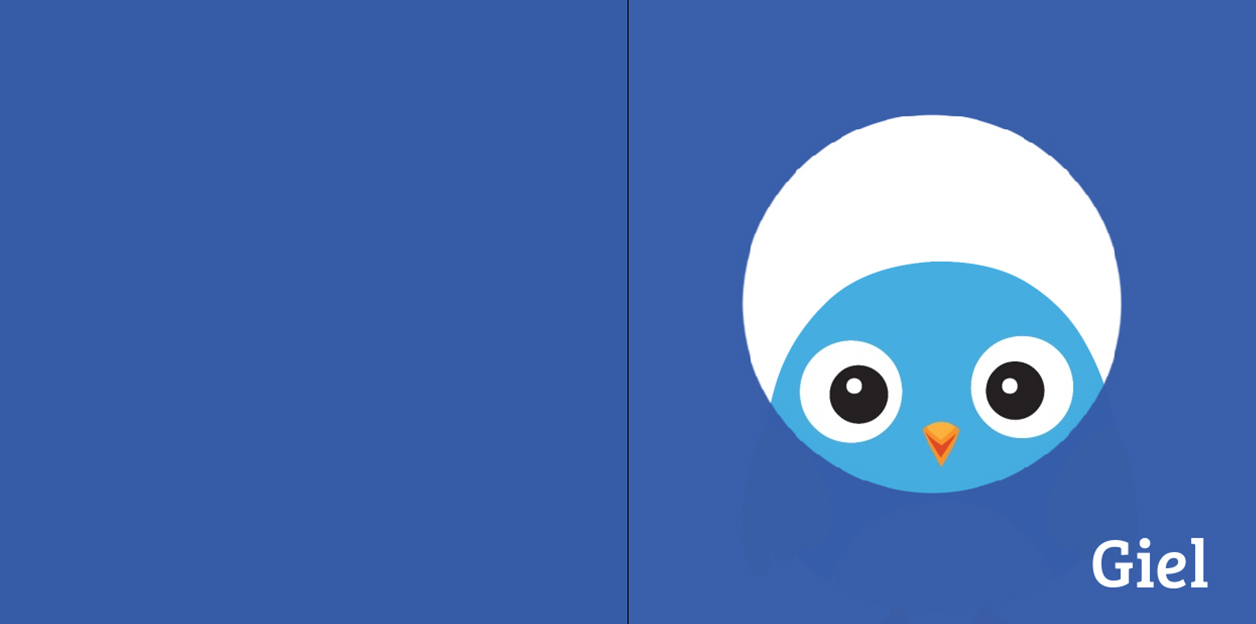 Gevouwen kaart "Blauw vogeltje" Gevouwen kaart "Blauw vogeltje"