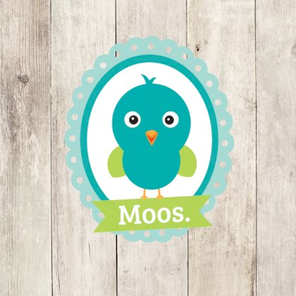 Gevouwen kaart "Blauw vogeltje op hout" Gevouwen kaart "Blauw vogeltje op hout"