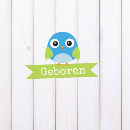 Kaartje "Blauw vogeltje & Steigerhout" Kaartje "Blauw vogeltje & Steigerhout"