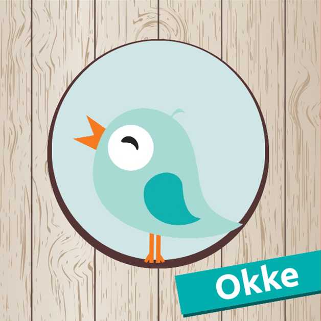 Kaartje "Blauw vogeltje & Hout" Kaartje "Blauw vogeltje & Hout"