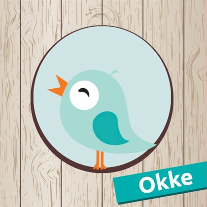 Kaartje "Blauw vogeltje & Hout" Kaartje "Blauw vogeltje & Hout"