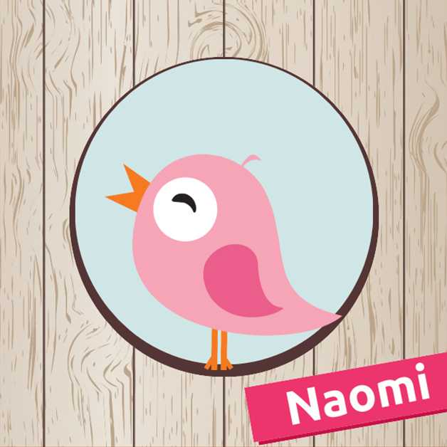 Kaartje "Roze vogeltje & Hout" Kaartje "Roze vogeltje & Hout"